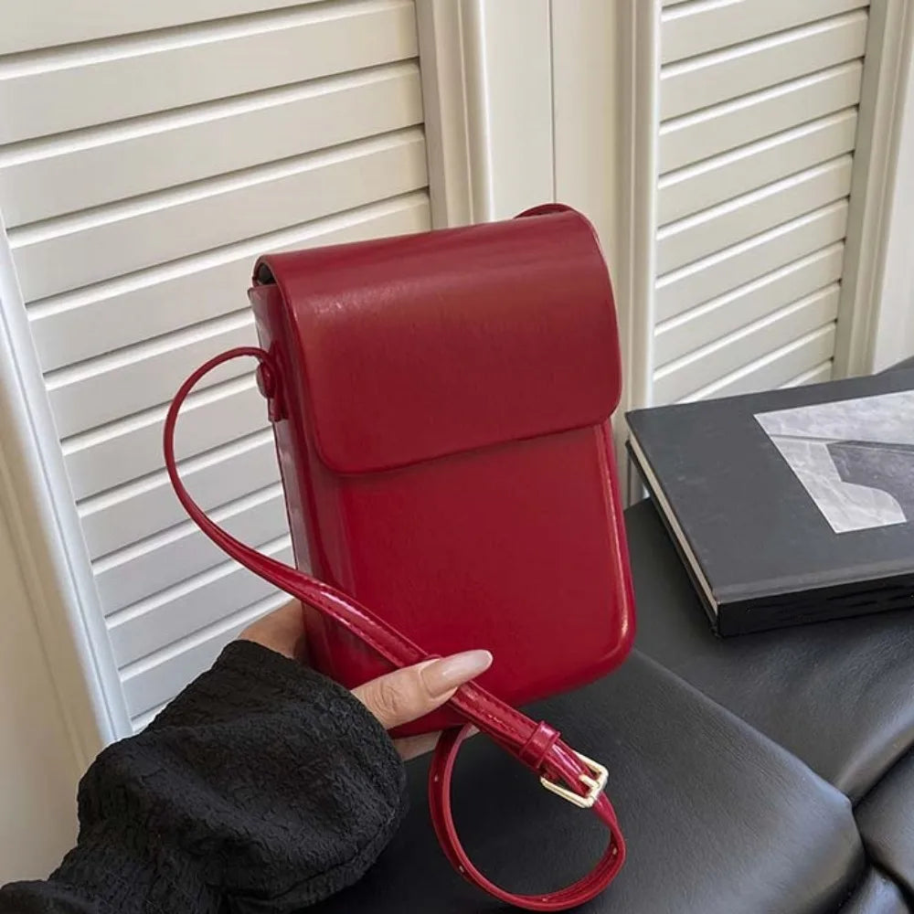 Leather Flap Crossbody Bag