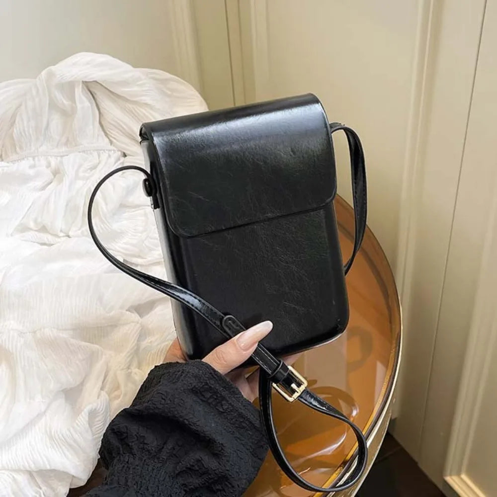 Leather Flap Crossbody Bag