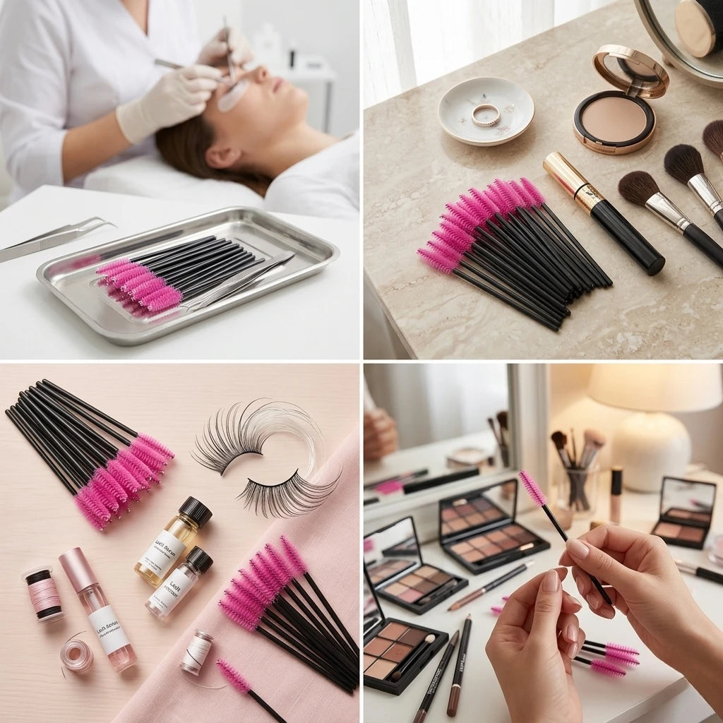 50Pcs Bulk Women Eyelash Brushes
