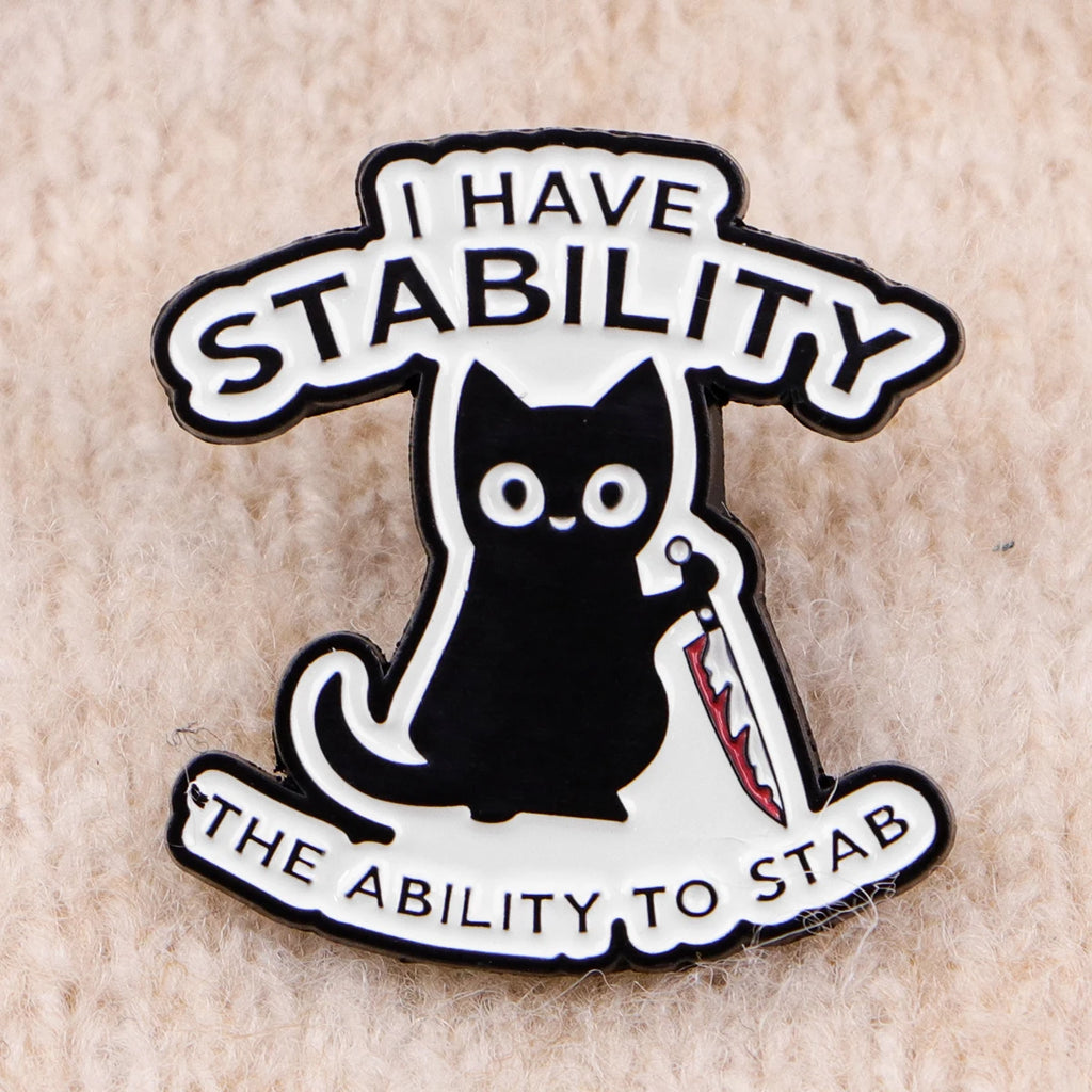 Cute Cat Quotes Enamel Pin