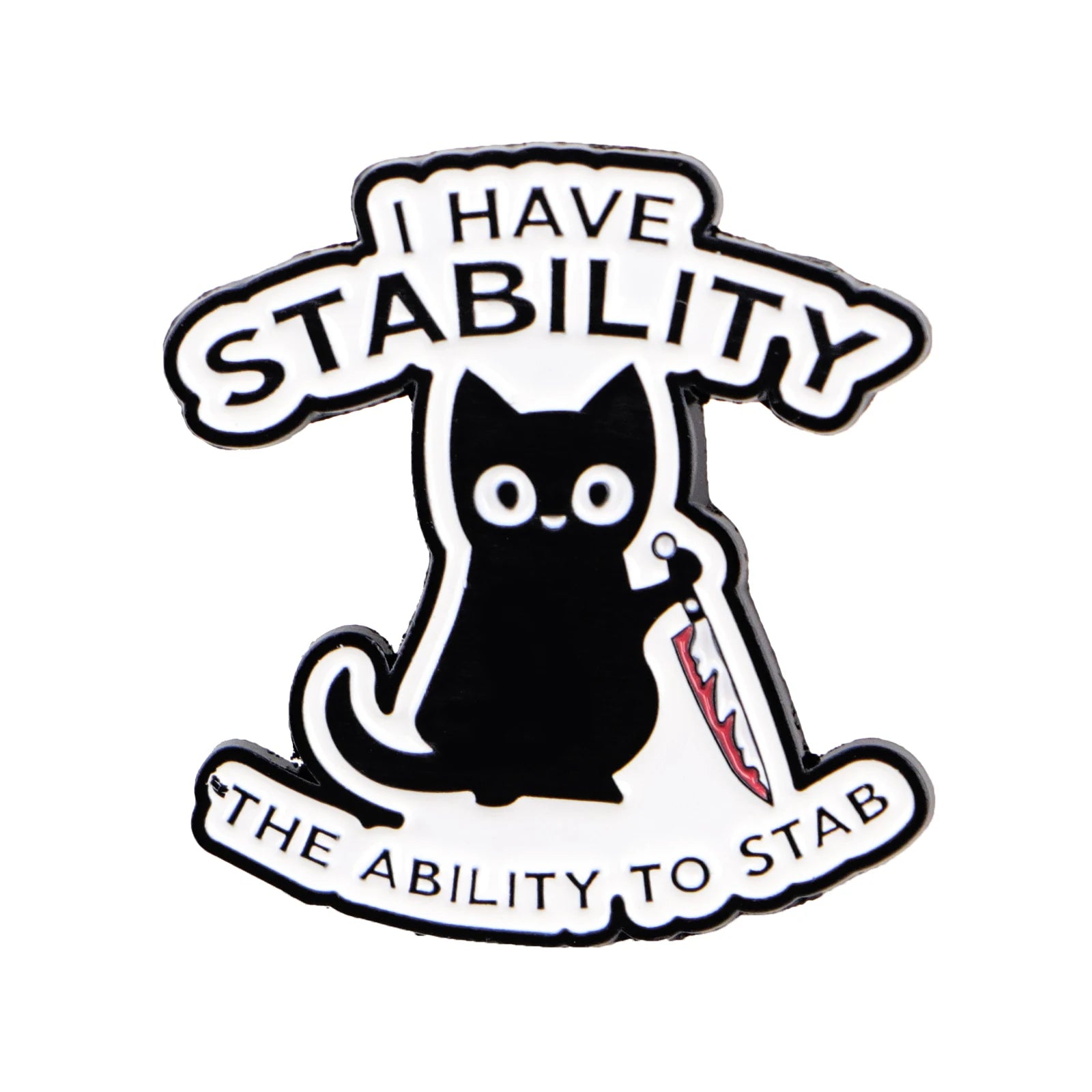 Cute Cat Quotes Enamel Pin