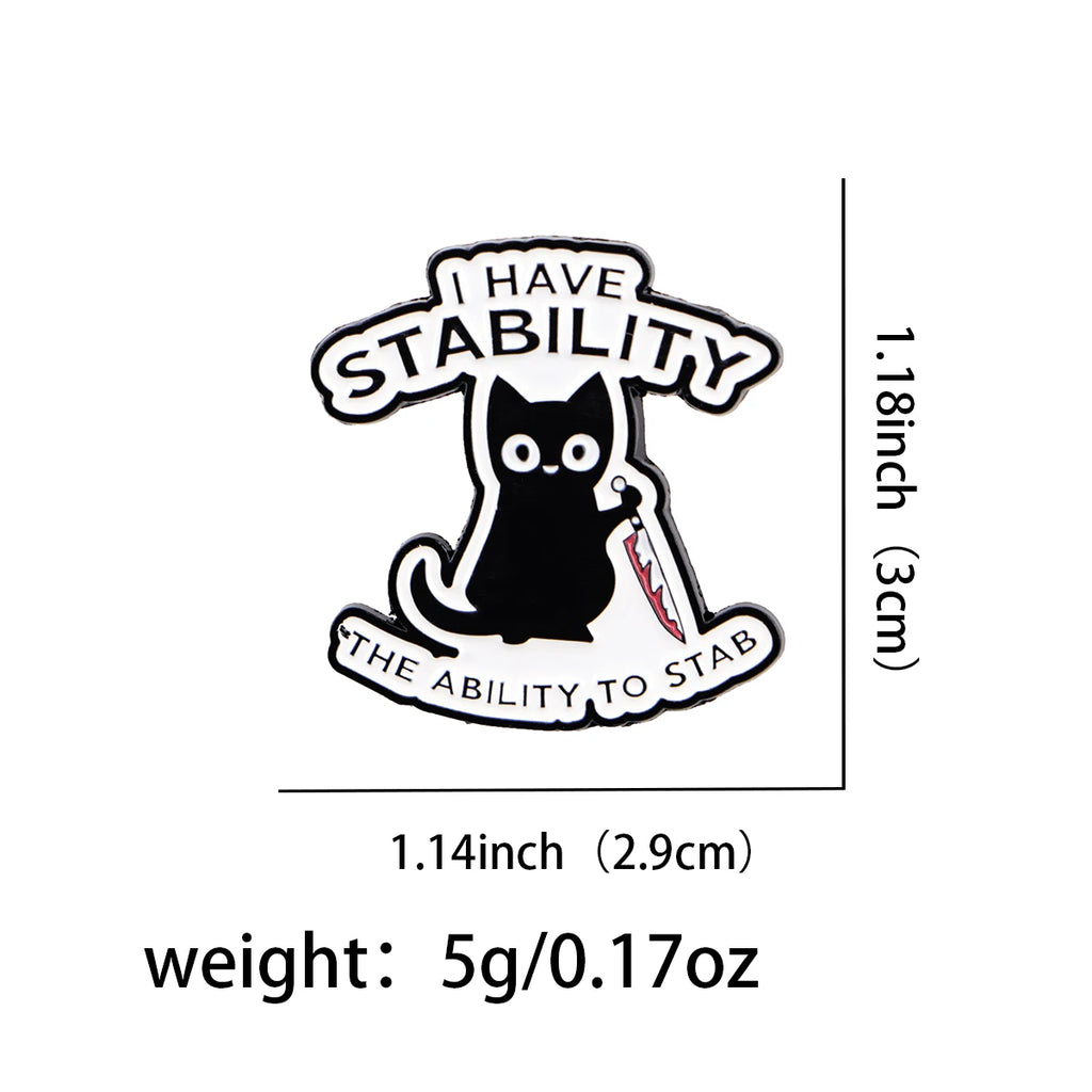 Cute Cat Quotes Enamel Pin