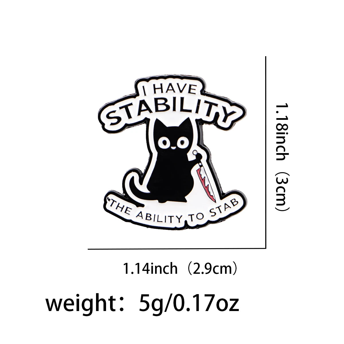 Cute Cat Quotes Enamel Pin