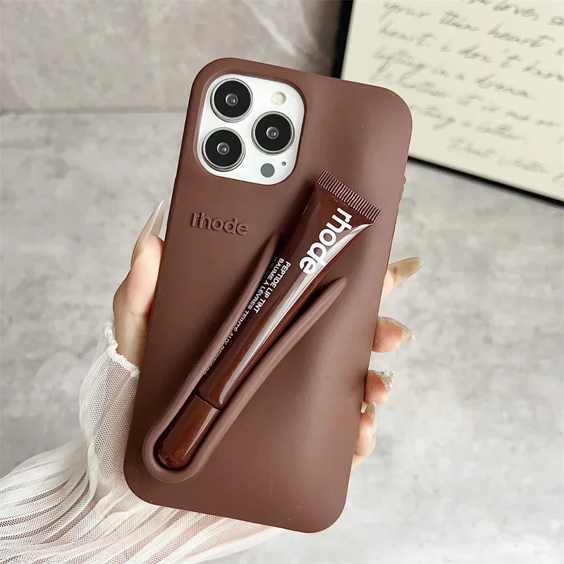 iPhone Case with Lipgloss Case