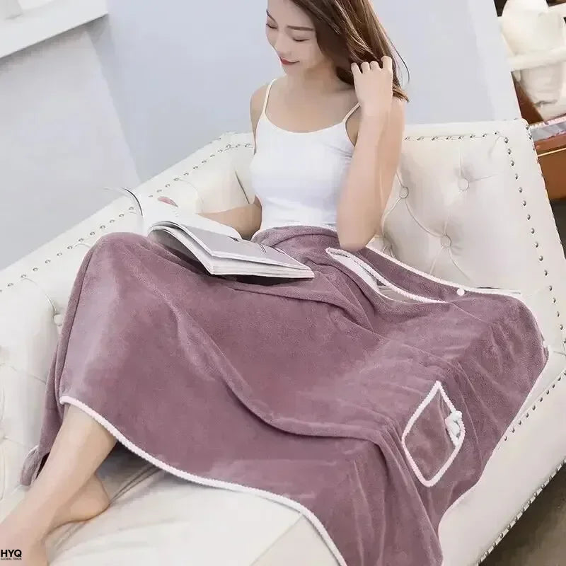 Bath Towel with Straps