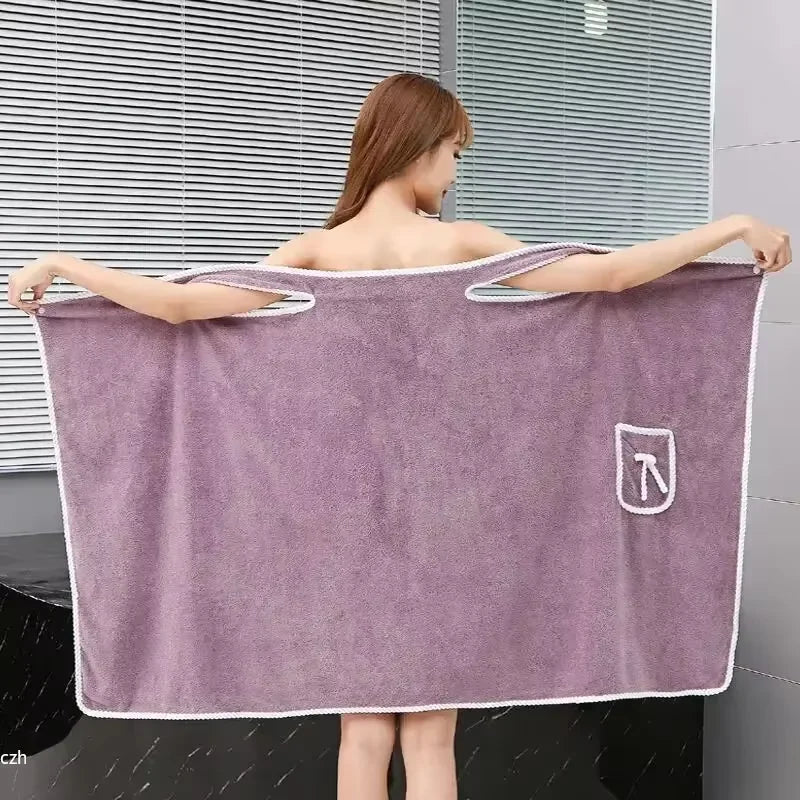 Bath Towel with Straps