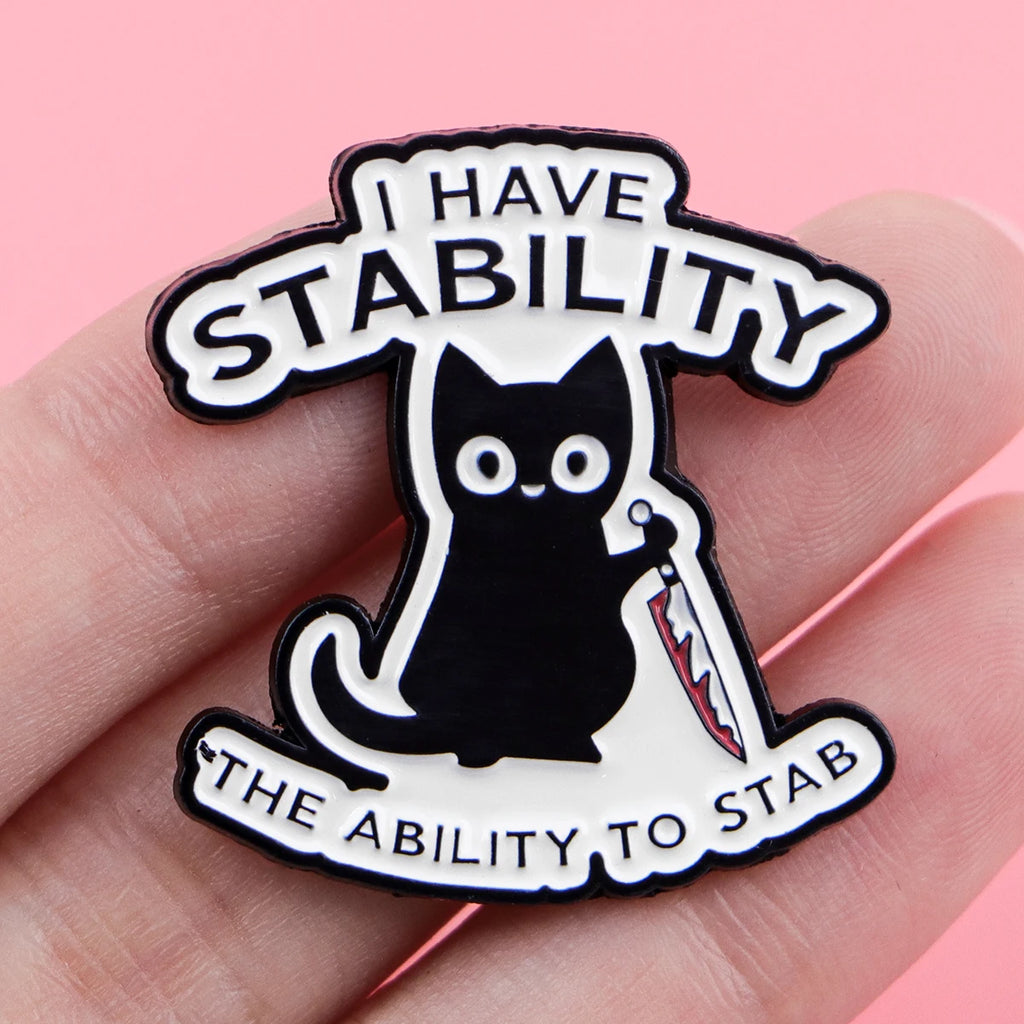 Cute Cat Quotes Enamel Pin