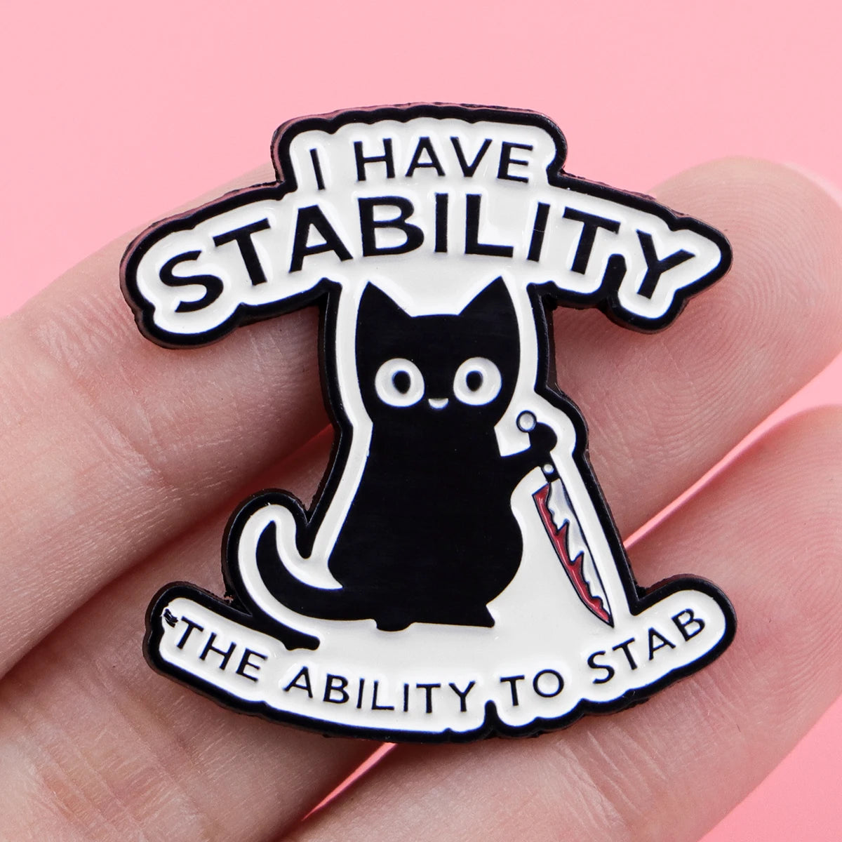 Cute Cat Quotes Enamel Pin