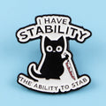 Cute Cat Quotes Enamel Pin