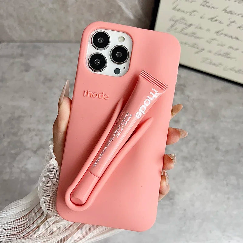 iPhone Case with Lipgloss Case
