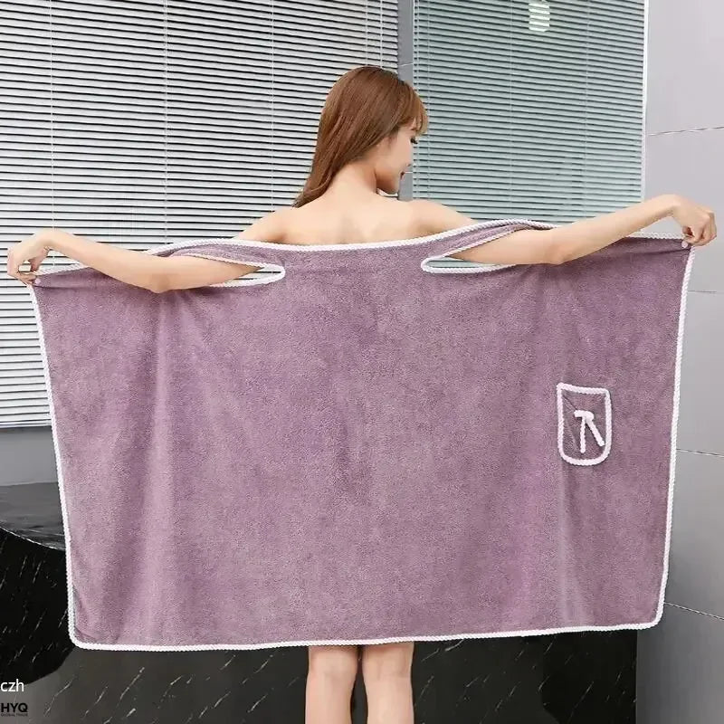 Bath Towel with Straps